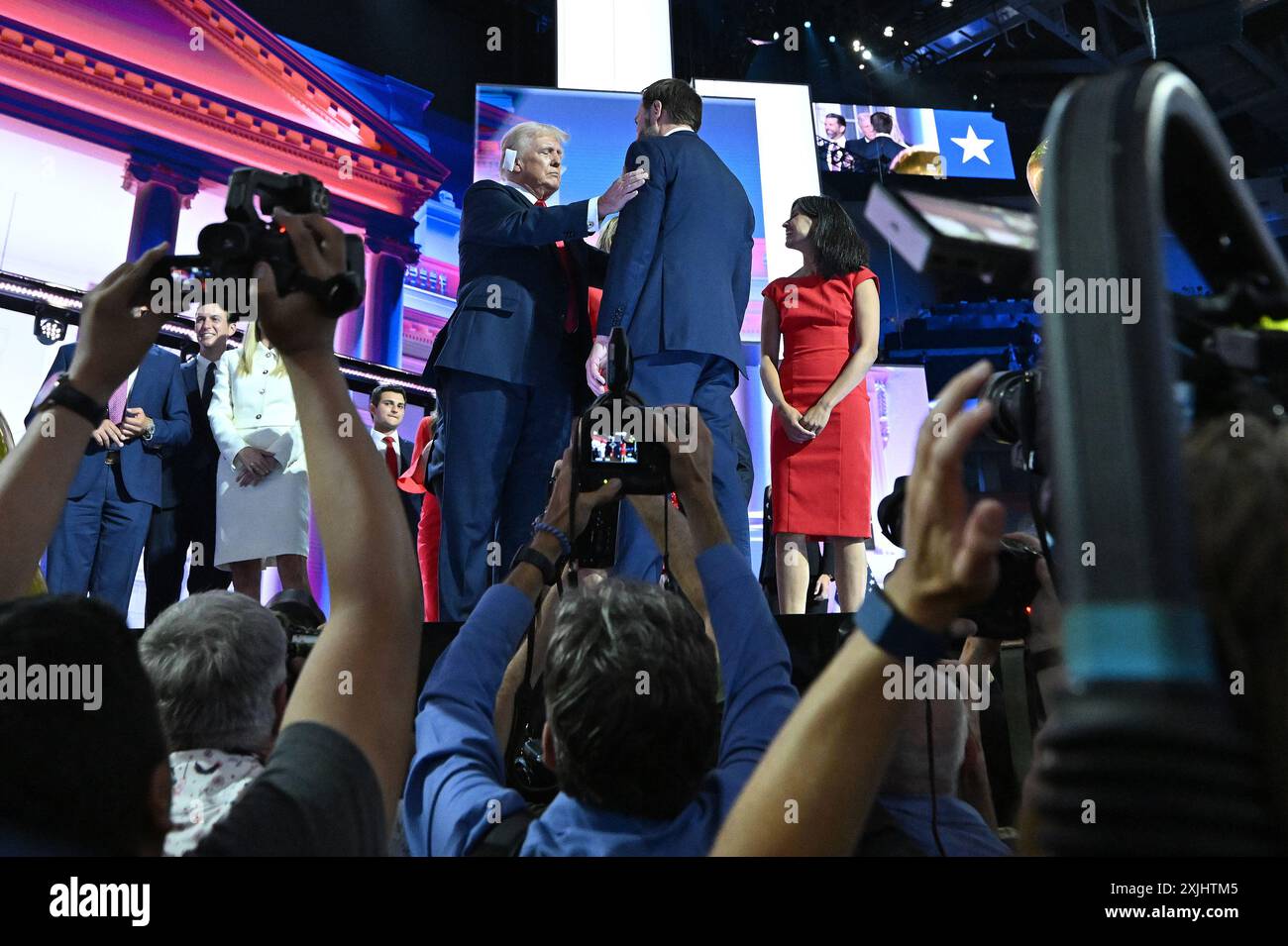 Milwaukee, USA. 18th July, 2024. (L-R) Republican presidential ...