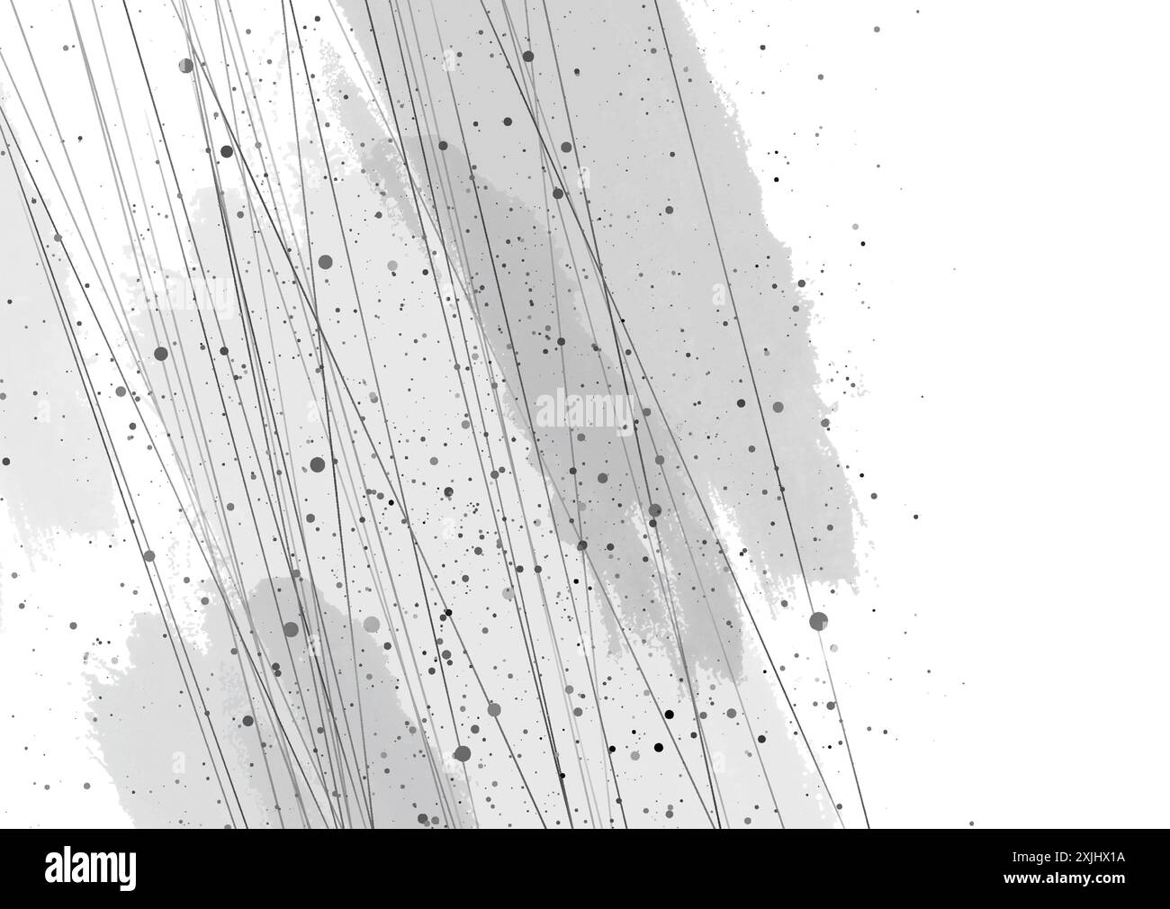 Grey grunge blots background with abstract dots and lines. Vector design Stock Vector