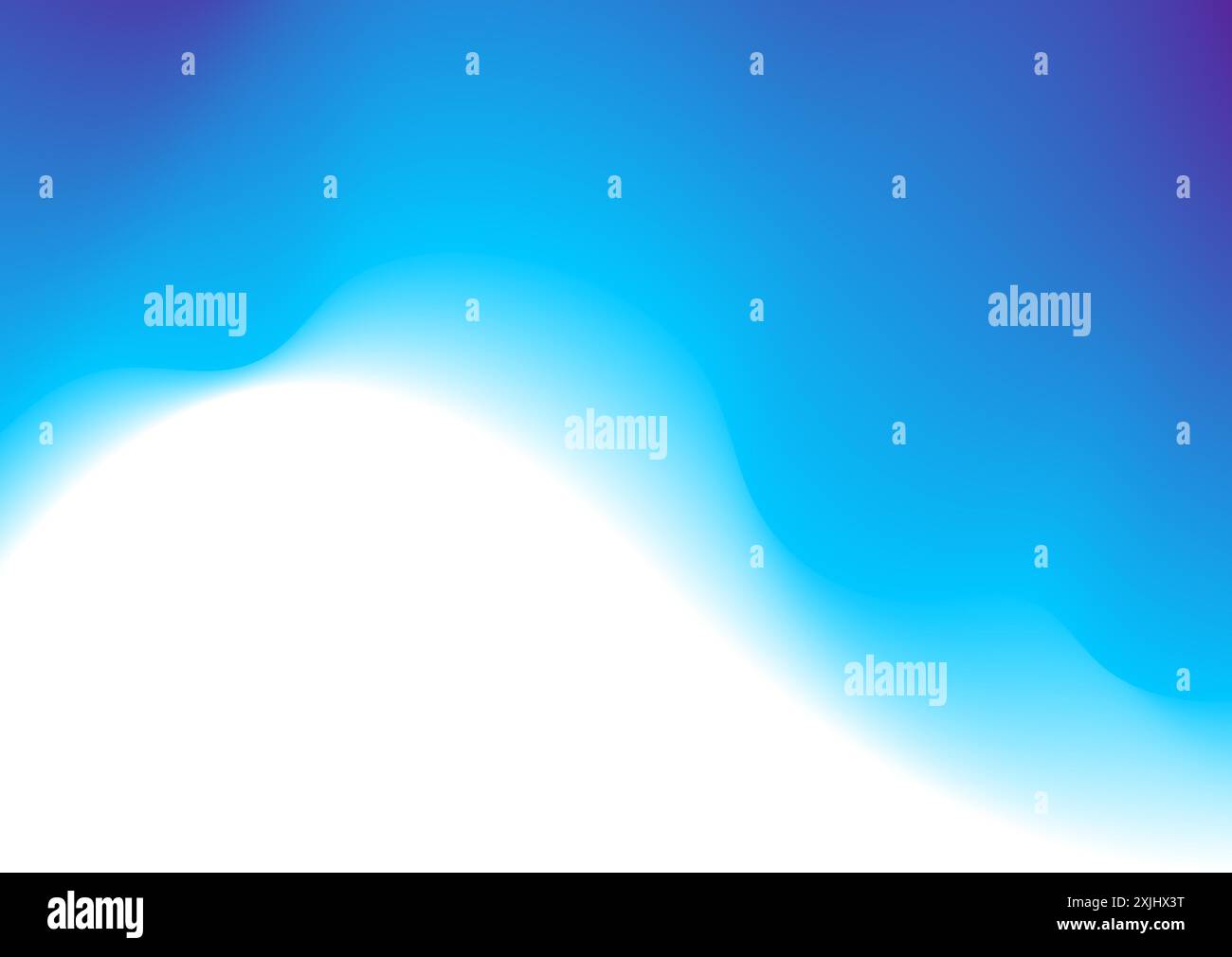 Blue smooth blurred liquid wave on white background. Vector graphic design Stock Vector
