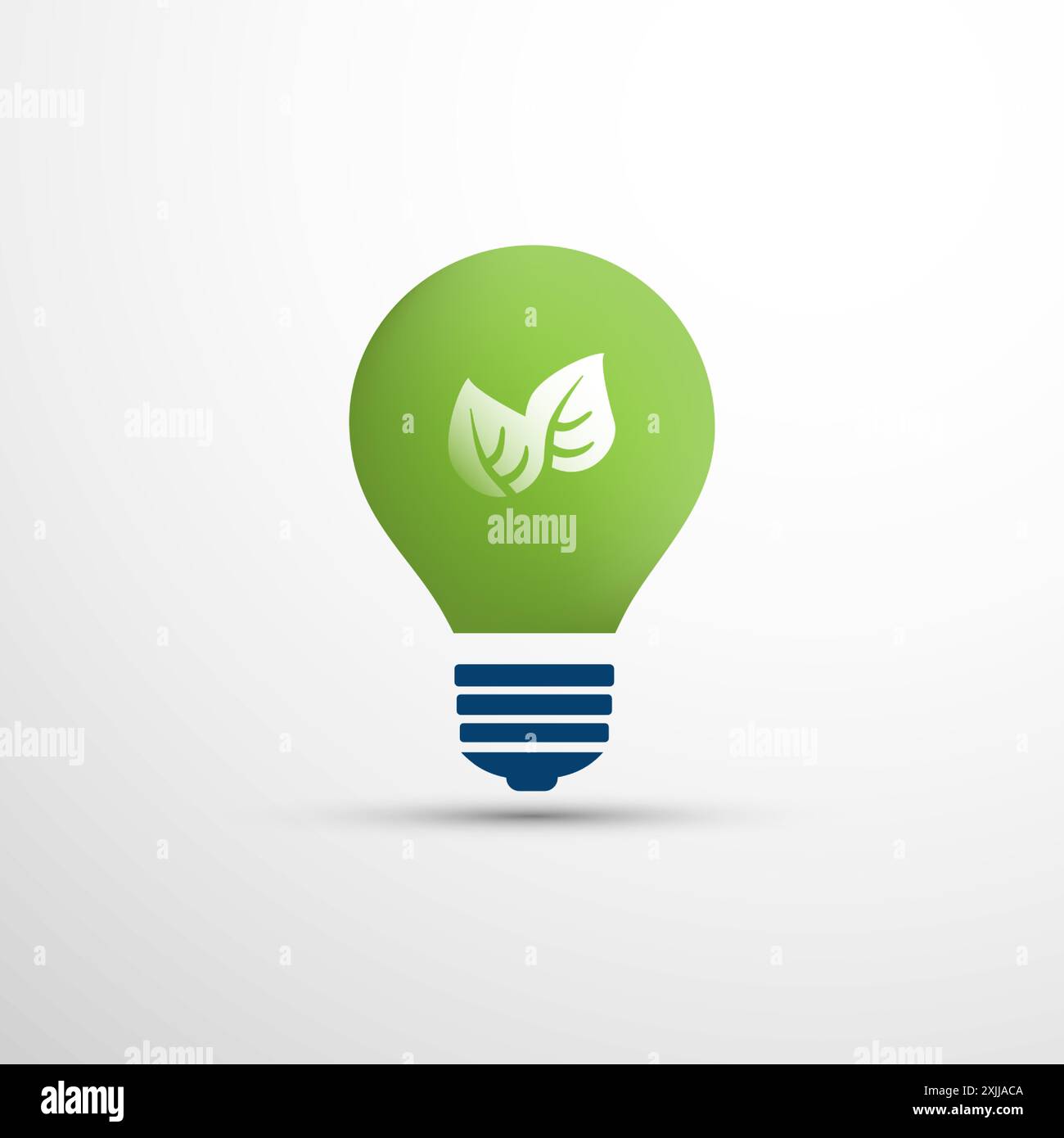 Eco Energy Concept Icon Design - Green Leaves Inside of a Light Bulb ...
