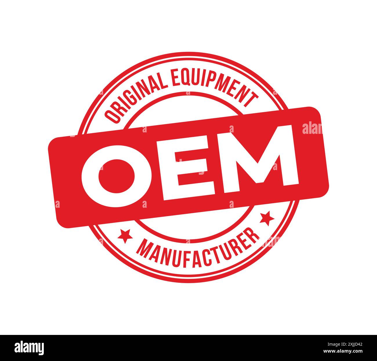 Original Equipment Manufacturer stamp OEM grunge isolated on white
