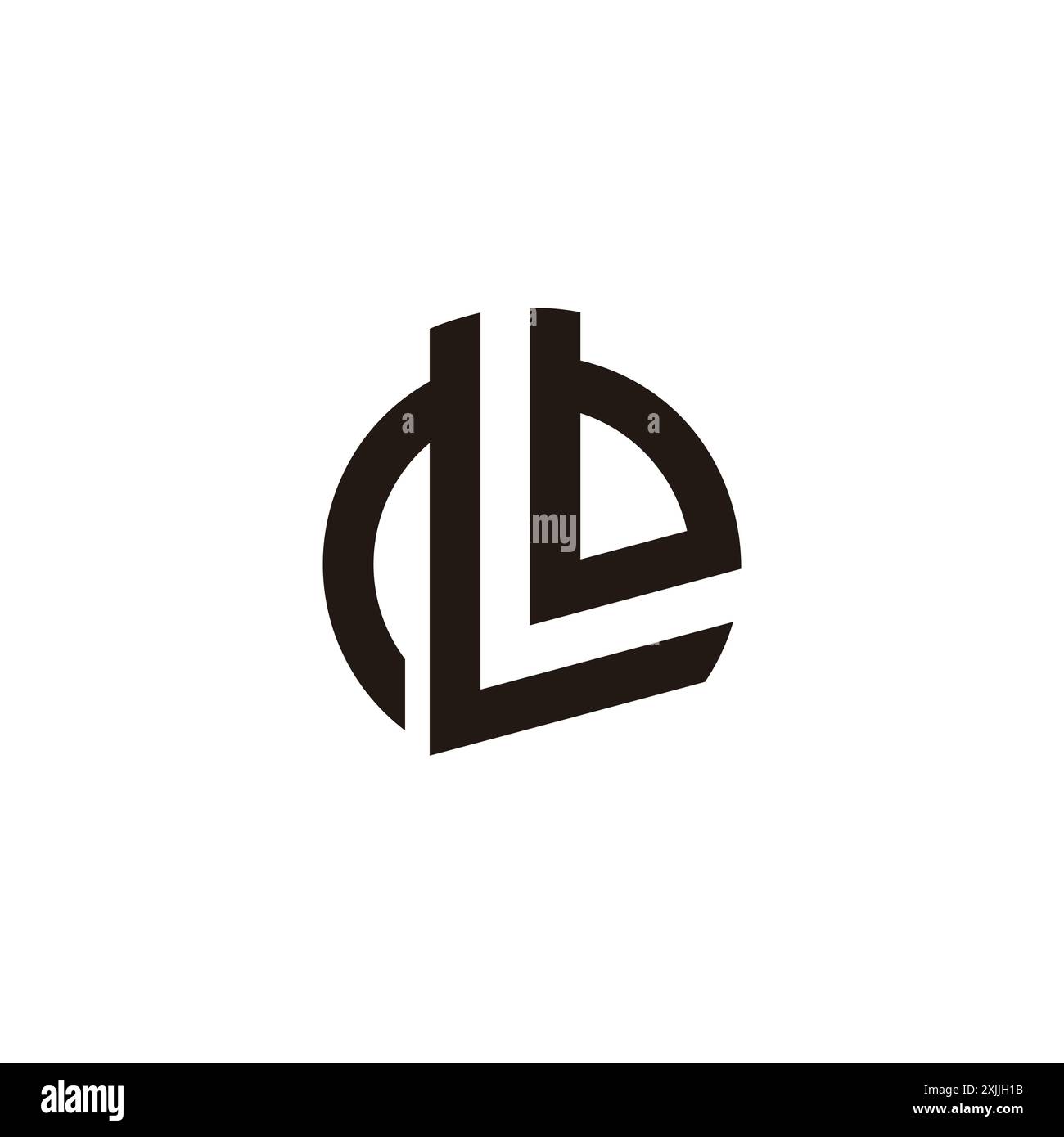 letter l stripe arrow circle simple logo vector Stock Vector