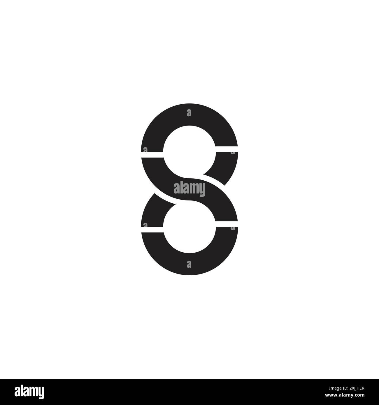 letter s 8 infinity geometric linear logo vector Stock Vector