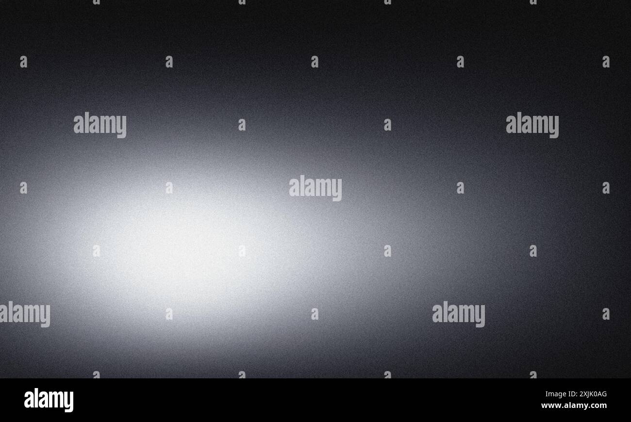 Smooth transition created by a black and white grainy gradient background Stock Photo