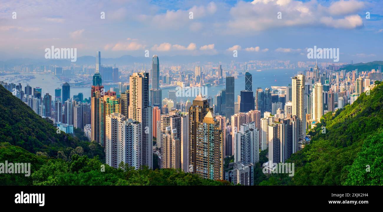 Hong Kong skyscrapers skyline cityscape view Stock Photo - Alamy