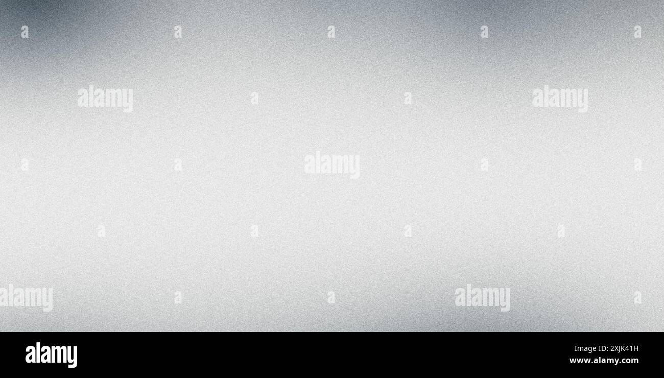 Subtle gradient background featuring a grainy silver metallic texture Stock Photo