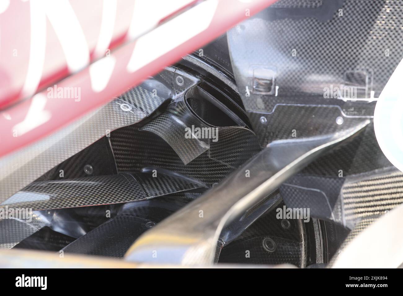 Mercedes AMG F1 Team W15, mechanical detail rear corner during the ...