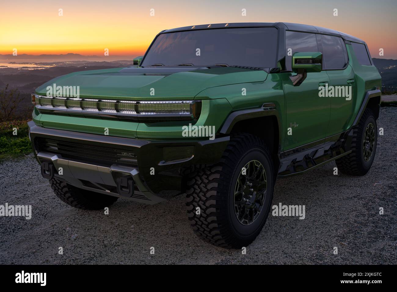 GMC Hummer EV SUV Stock Photo