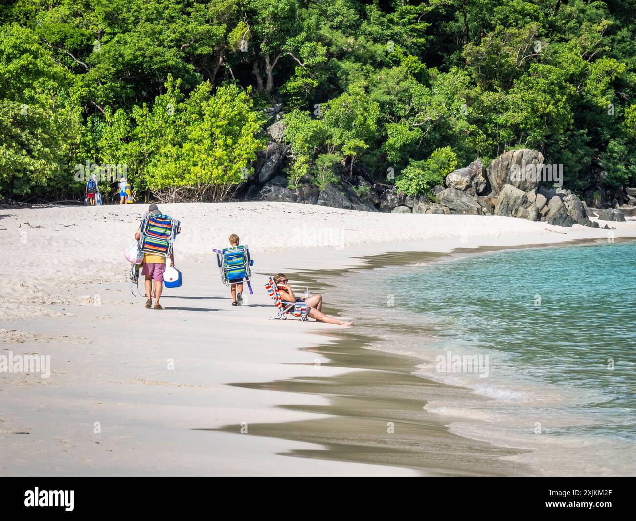 Trunk Bay in the Virgin Islands  National Park  on the island of St John in the US Virgin Islands Stock Photo