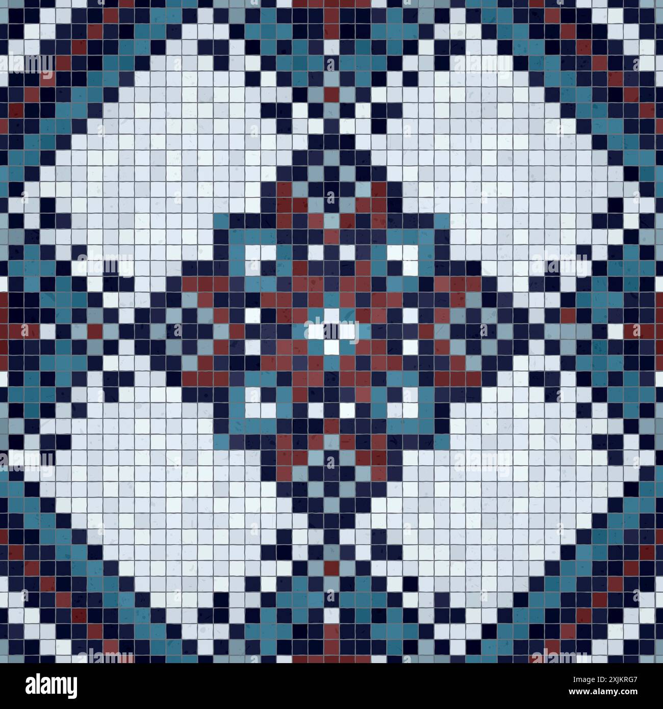 Mosaic tiles background, seamless vector pattern Stock Photo - Alamy