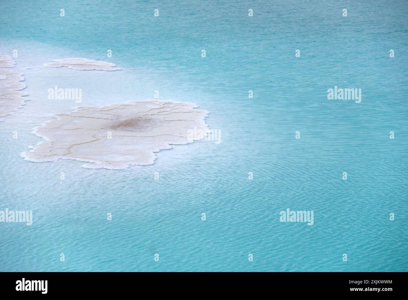 'Timeless Tranquility: The Captivating Azure of Dongtai Jinel Lake Revealed' Stock Photo