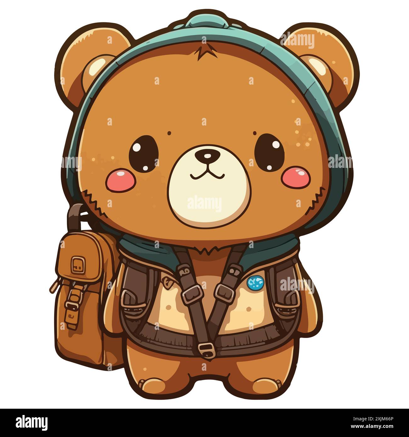 Bear Wearing a school bag Vector Illustration Stock Vector Image & Art ...
