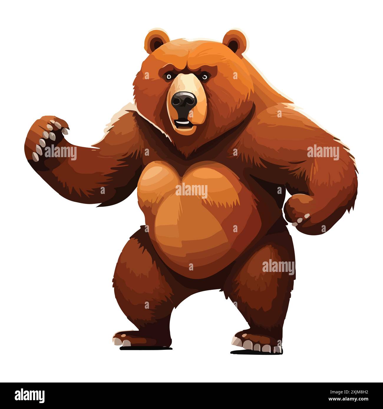 Angry black bear standing Cut Out Stock Images & Pictures - Alamy