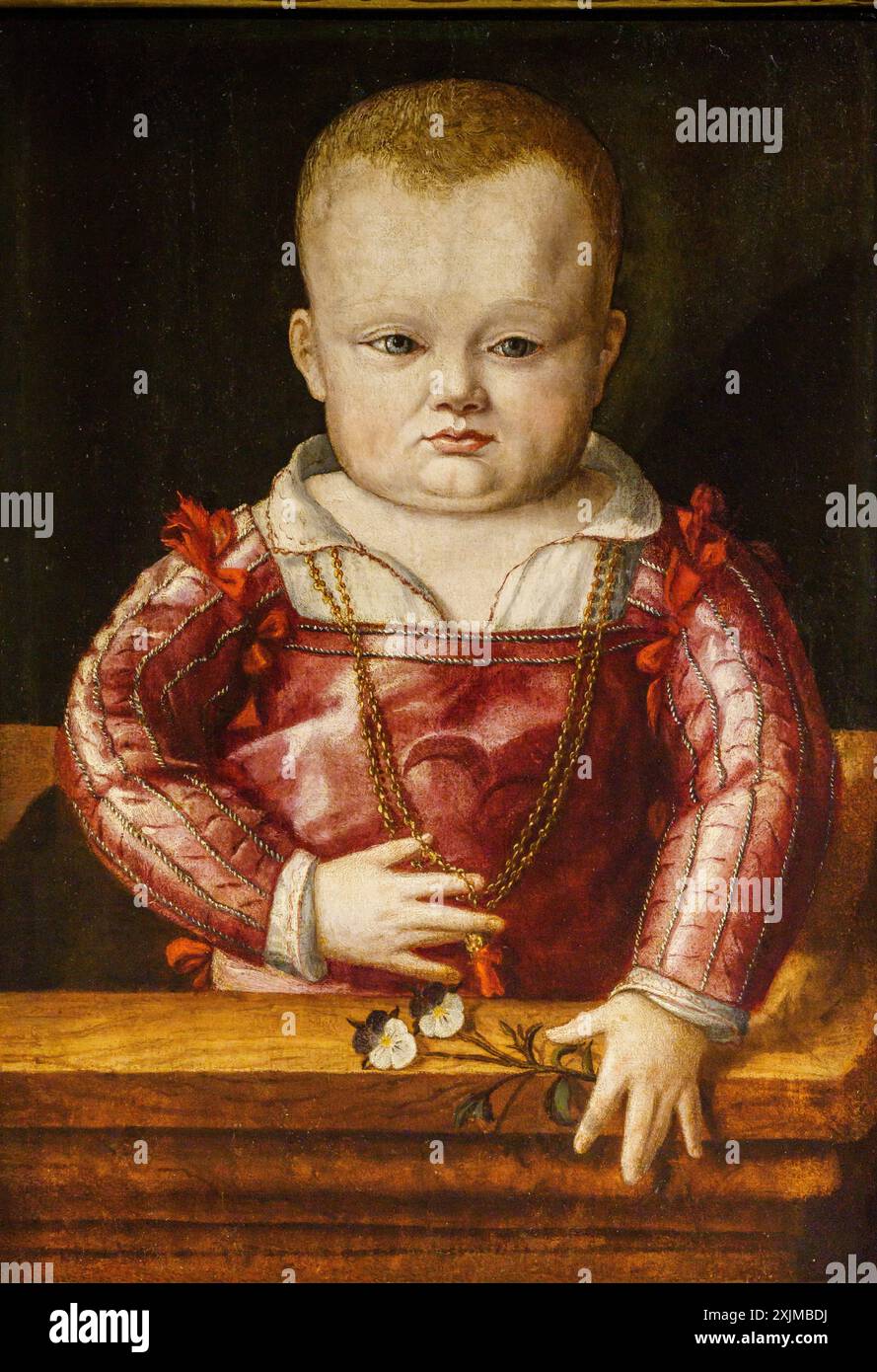 Portrait of boy with red tunic and gold chain, Florentine school, Nins ...