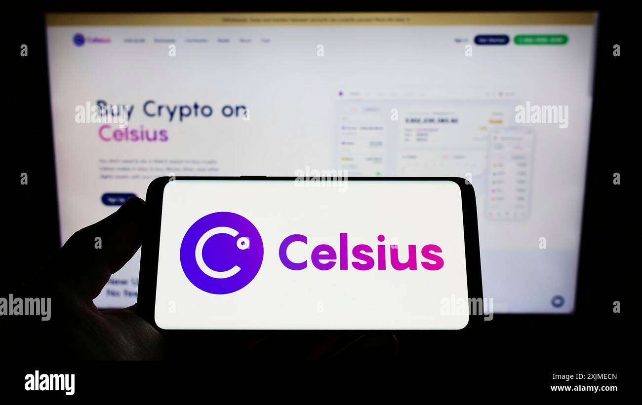Celsius network crypto hi-res stock photography and images - Alamy