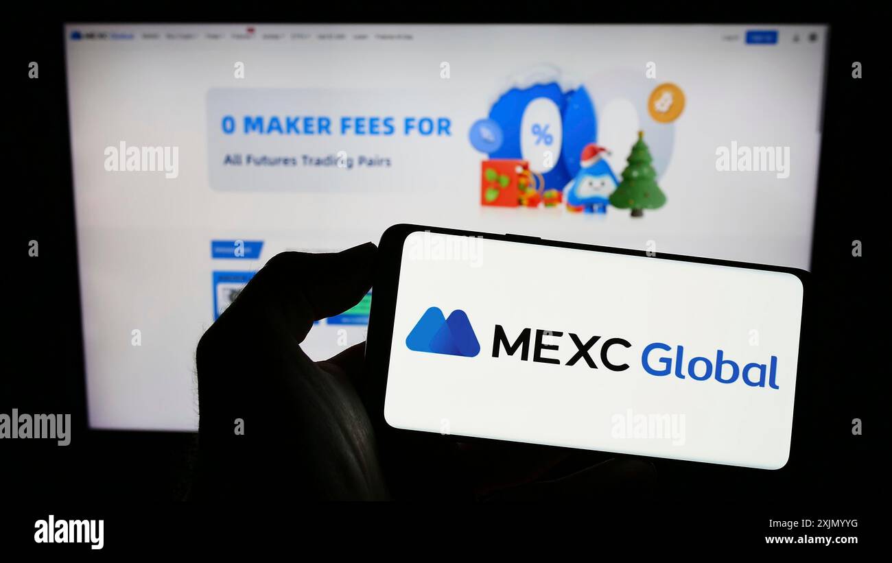 Stuttgart, Germany, 12-31-2022: Person holding cellphone with logo of crypto  trading platform MEXC Global on screen in front of business webpage Stock  Photo - Alamy