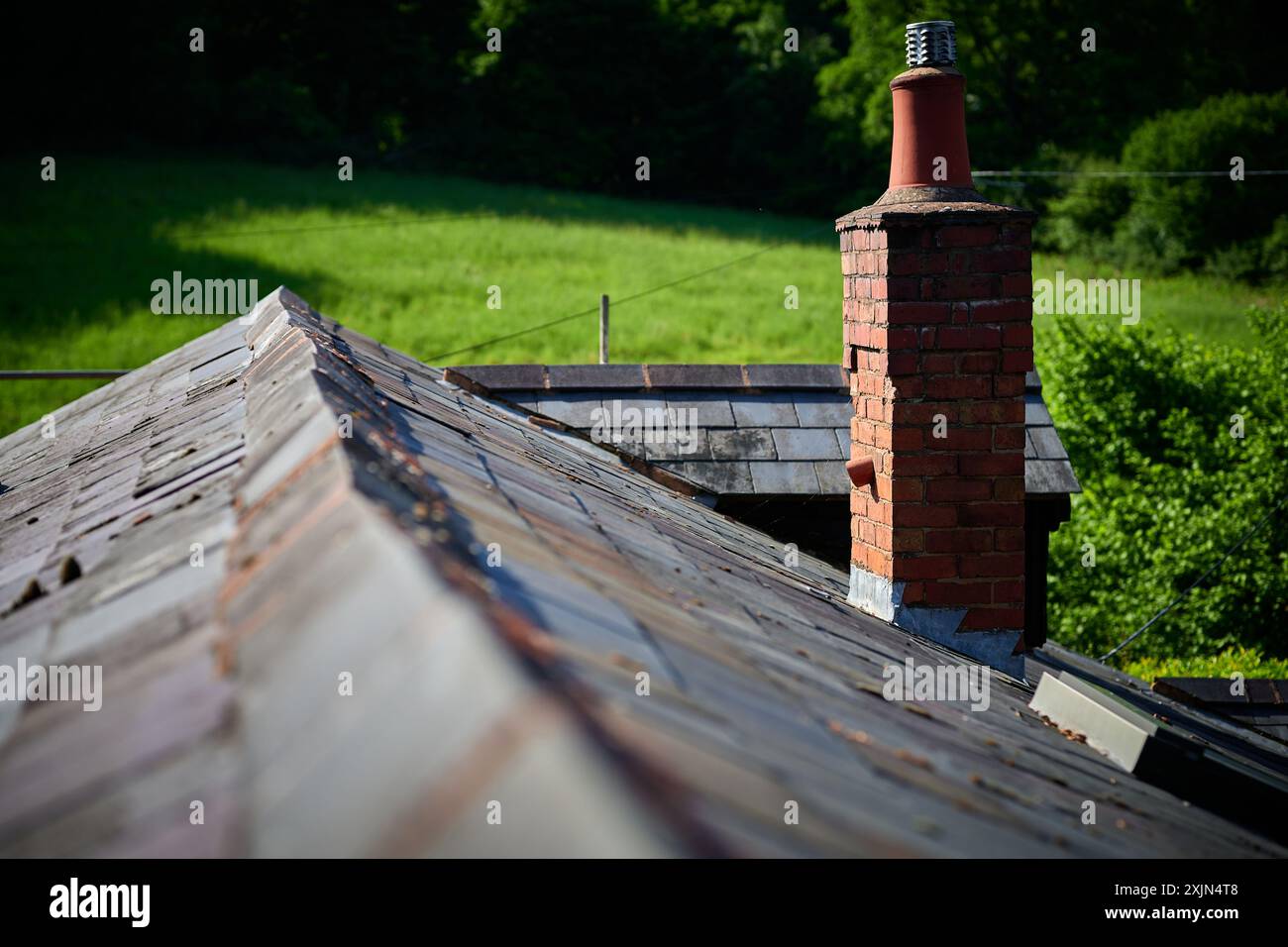 wiggly roof Stock Photo
