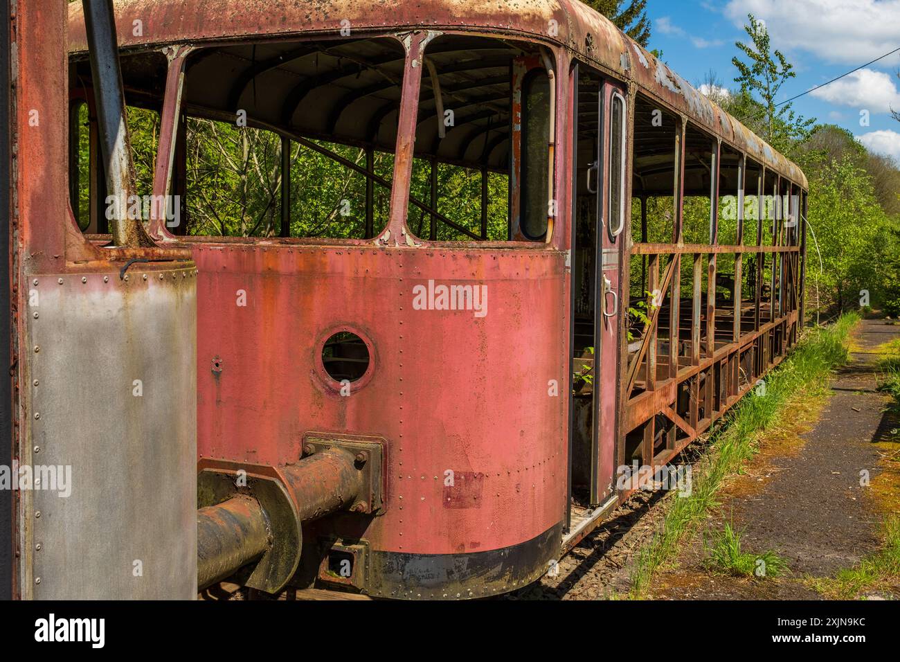 Old car overgrown by plants hi-res stock photography and images - Alamy