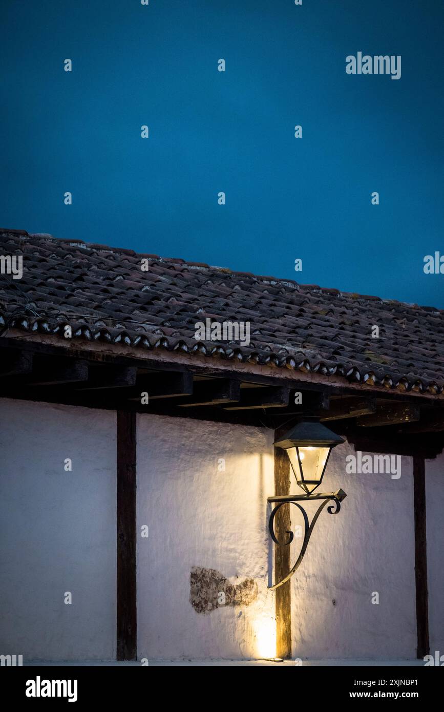 House detail in the Spanish colonial-era city centre, Antigua, Guatemala, Central America Stock Photo