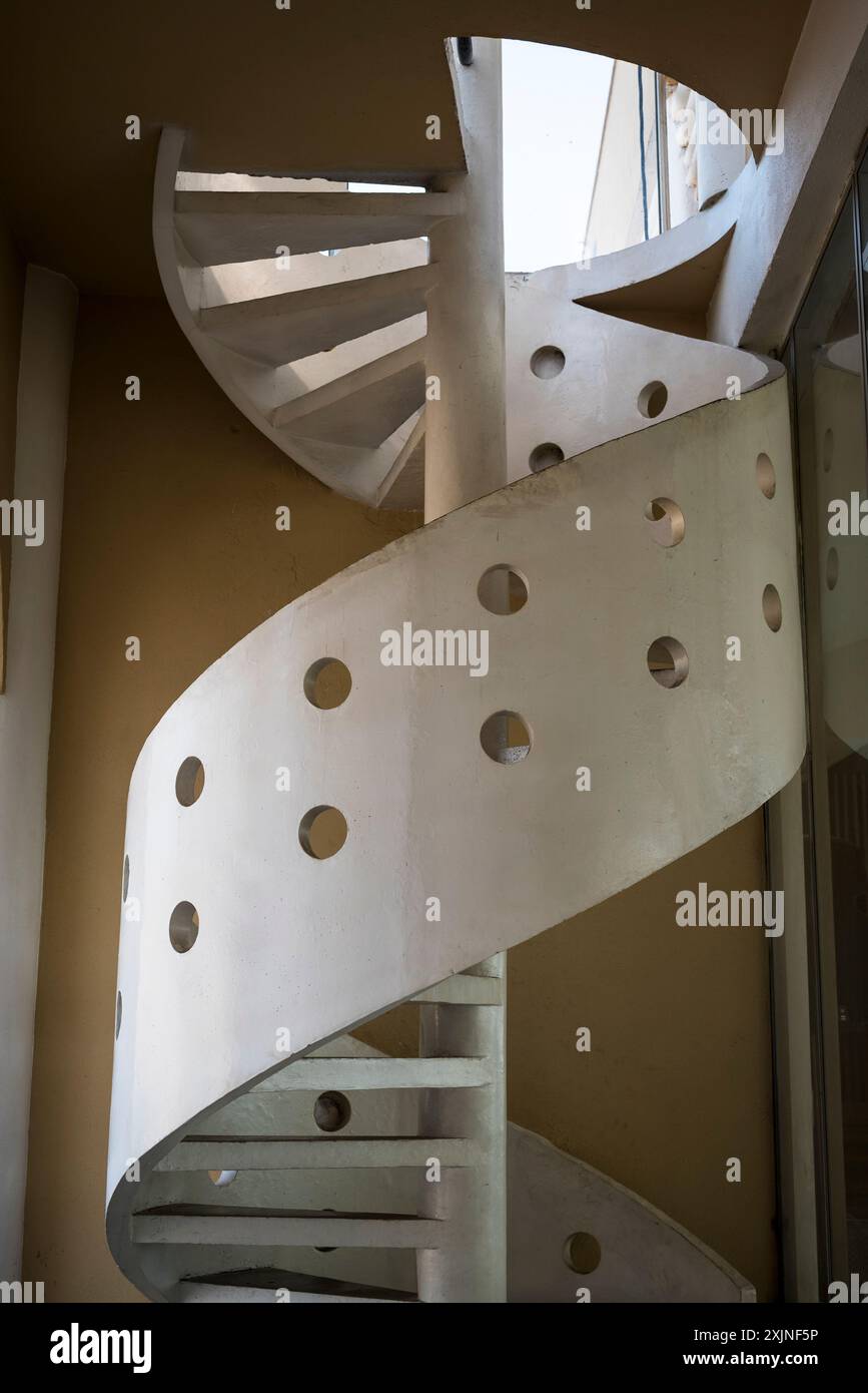 Modern spiral staircase, San Pedro La Laguna, Guatemala Stock Photo
