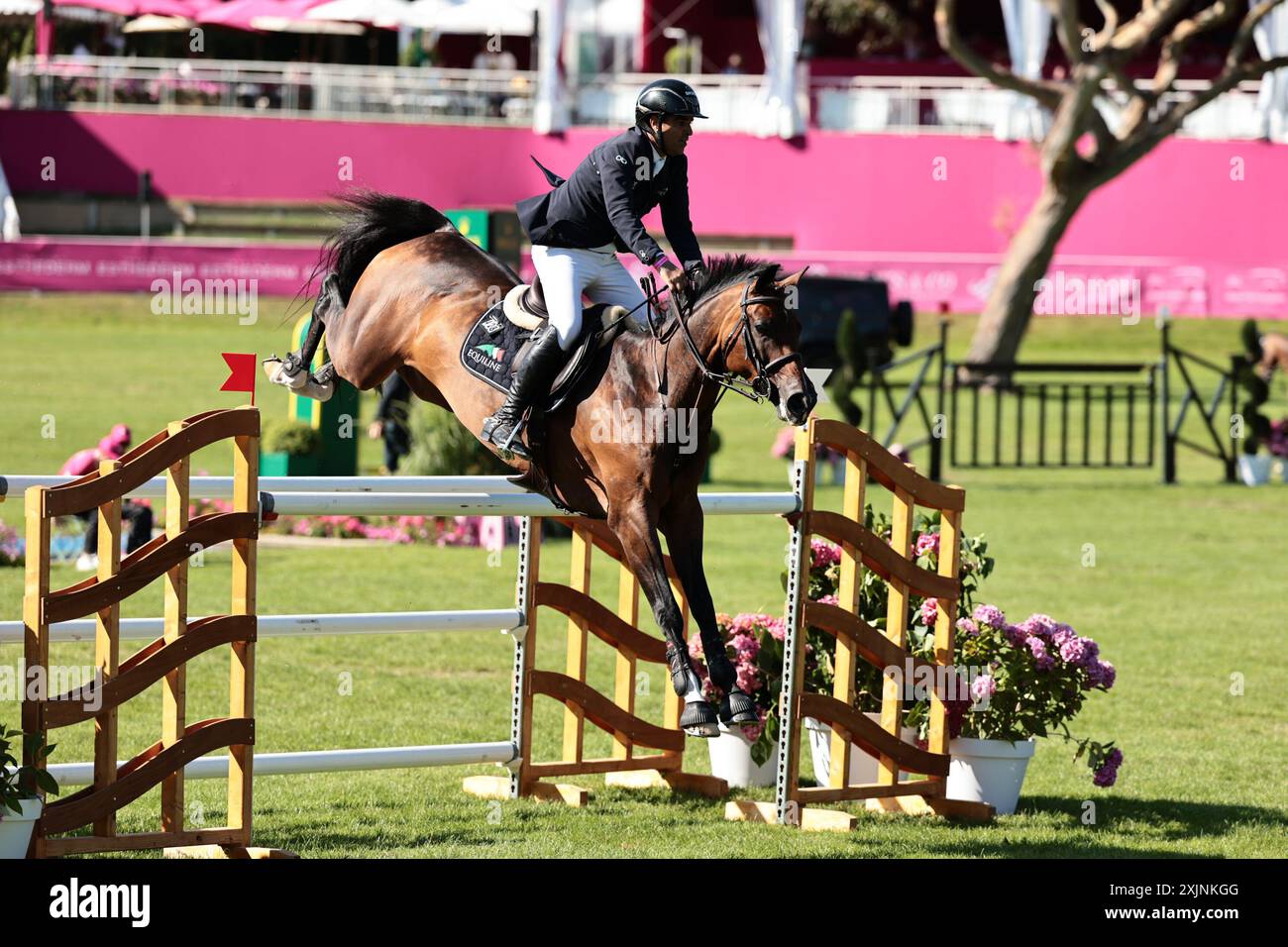 Nicolas Pizarro of Mexico with Pia Contra during the CSI5* Prix Mars ...