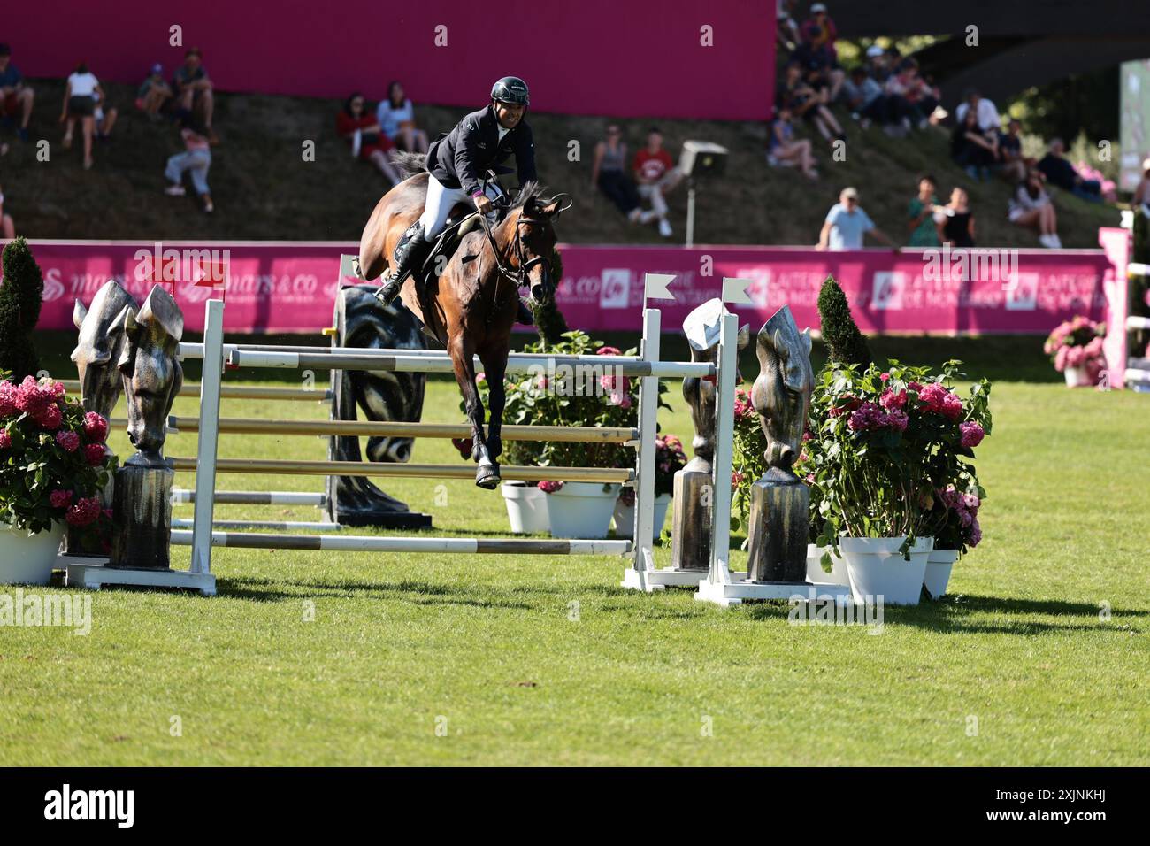 Nicolas Pizarro of Mexico with Pia Contra during the CSI5* Prix Mars ...