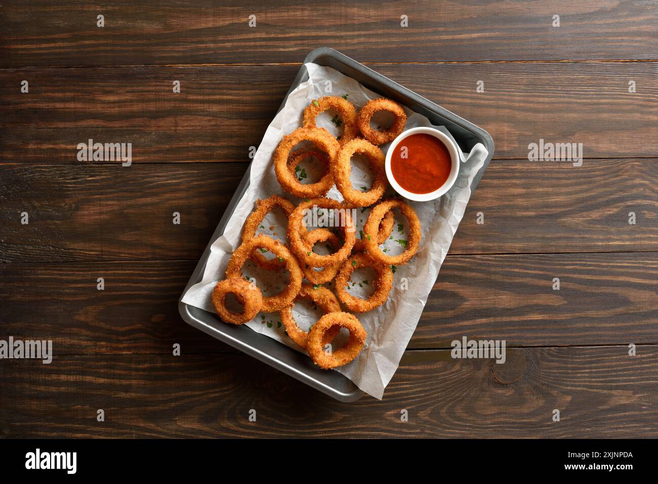 Breaded onion rings top view hi-res stock photography and images - Alamy