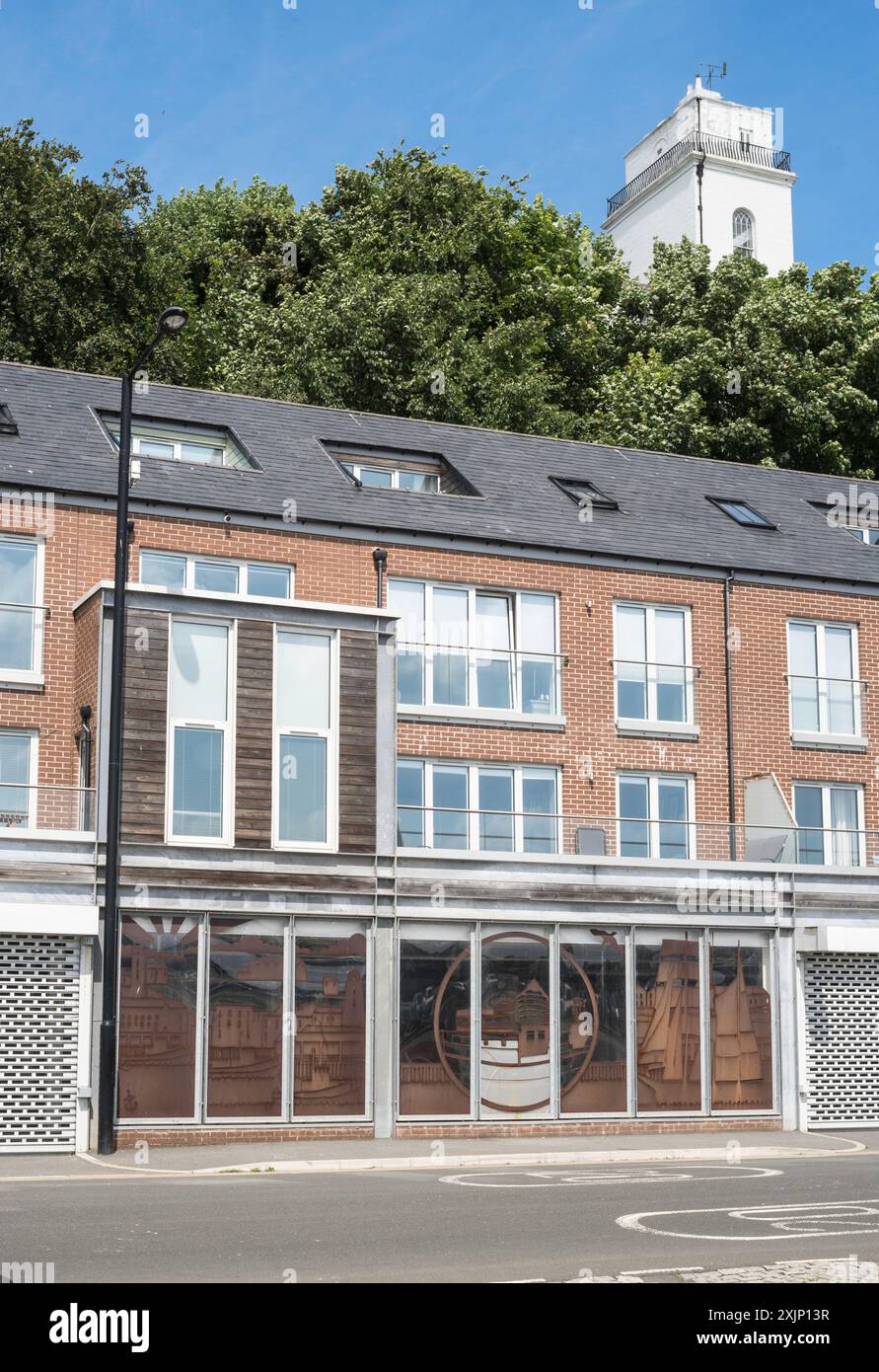 Waterfront apartments in Bell Street, North Shields Fish Quay, north