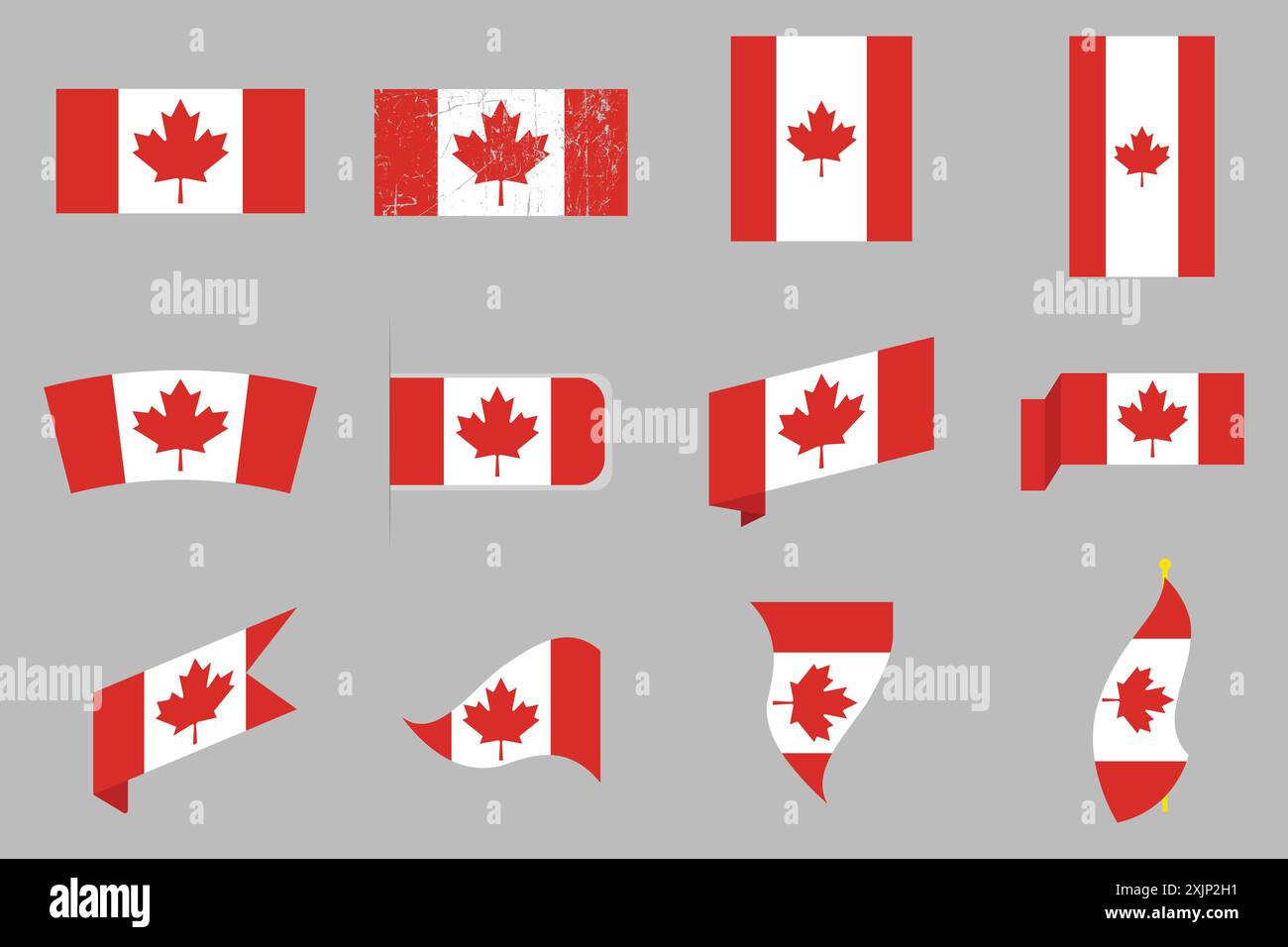 Flag of Canada Set Stock Vector Image & Art - Alamy