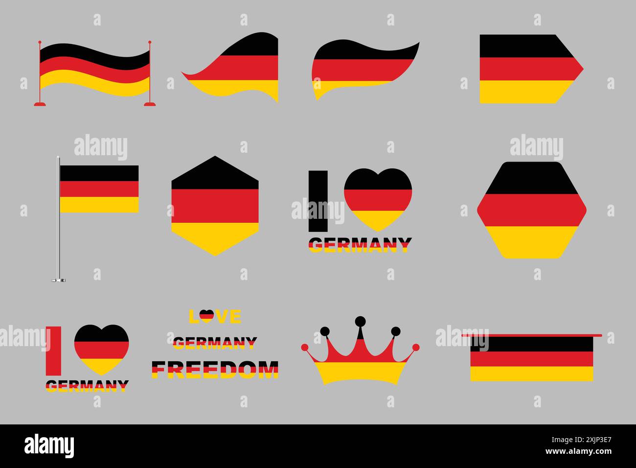 Flag of Germany Set Stock Vector