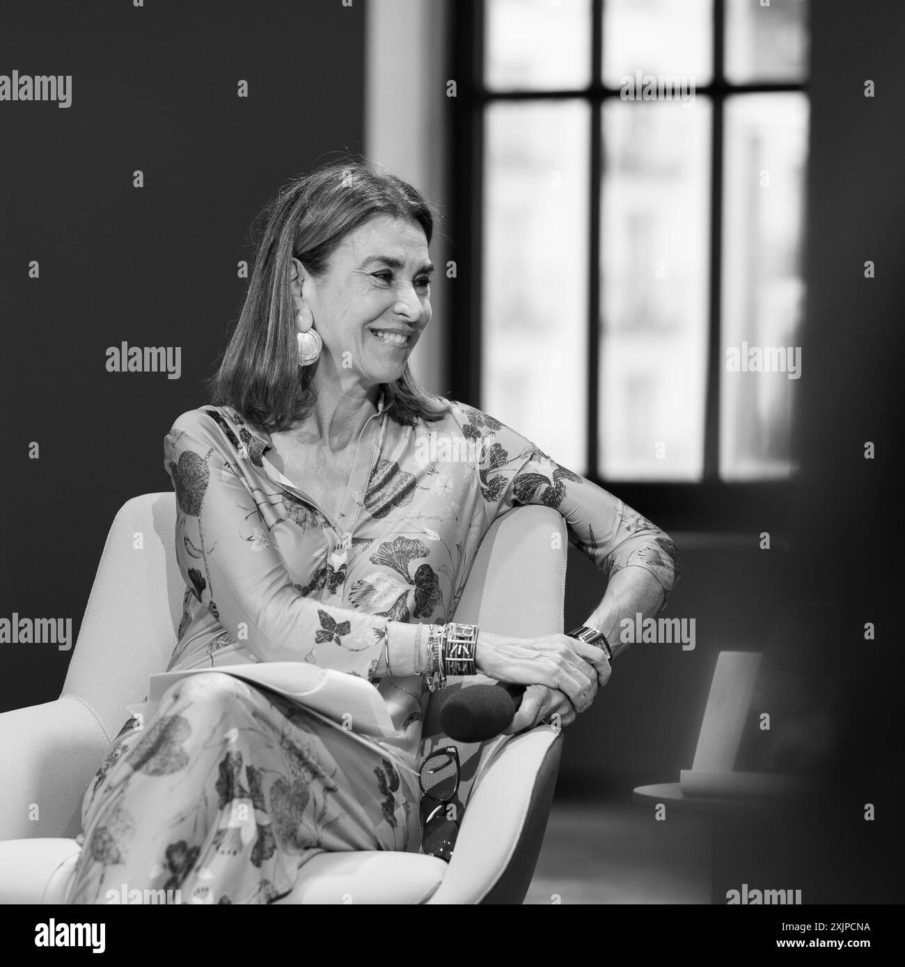 The writer Cruz Sanchez de Lara during the presentation of her book EN ...