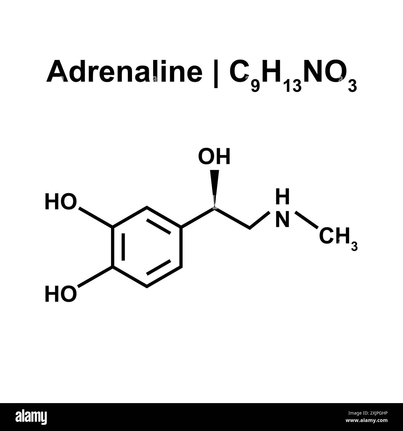 Adrenaline structure, illustration Stock Photo - Alamy