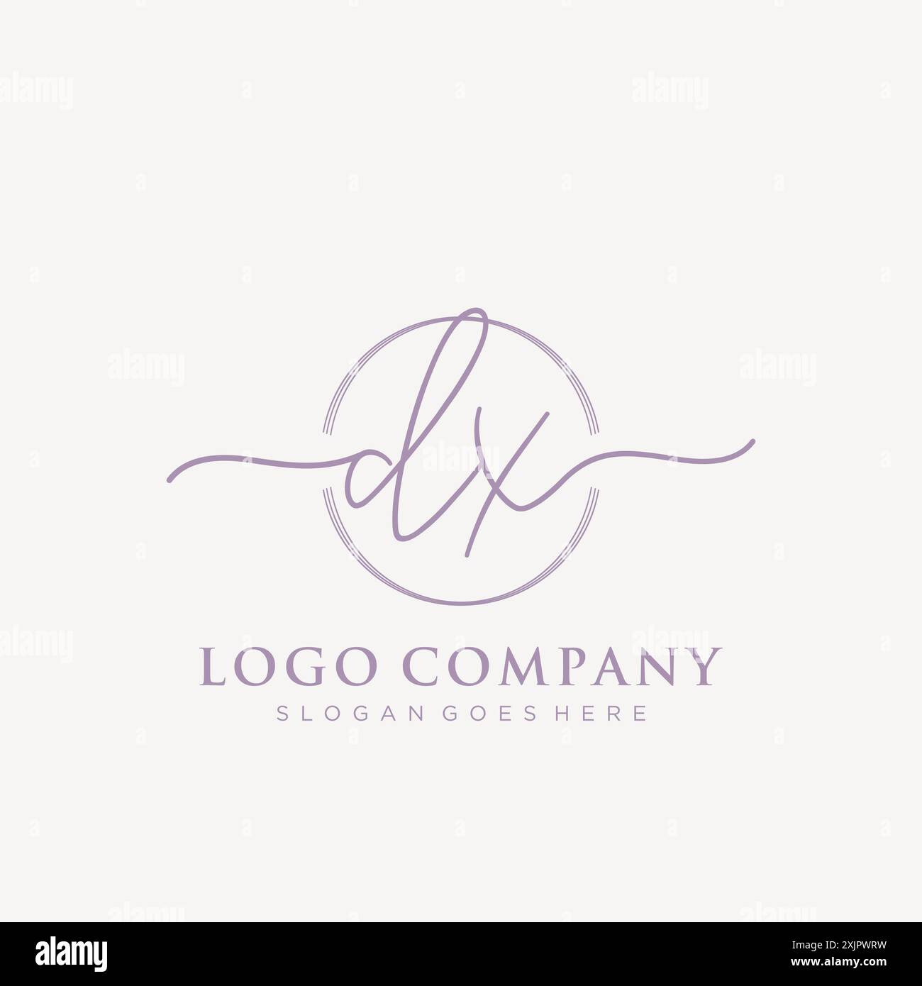 DX Initial handwriting with brush circle logo Stock Vector Image & Art ...