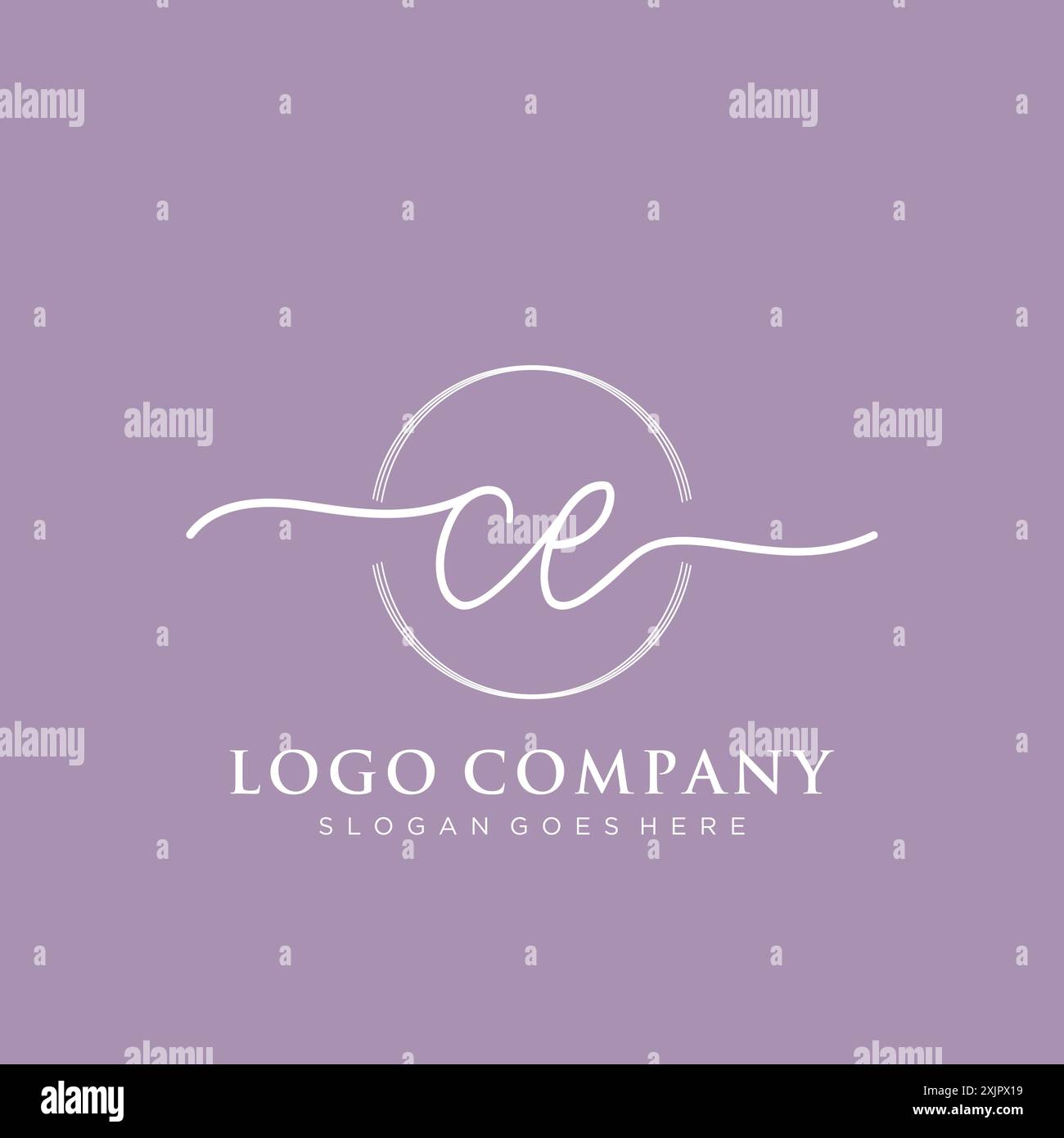 CE Initial handwriting with brush circle logo Stock Vector Image & Art ...