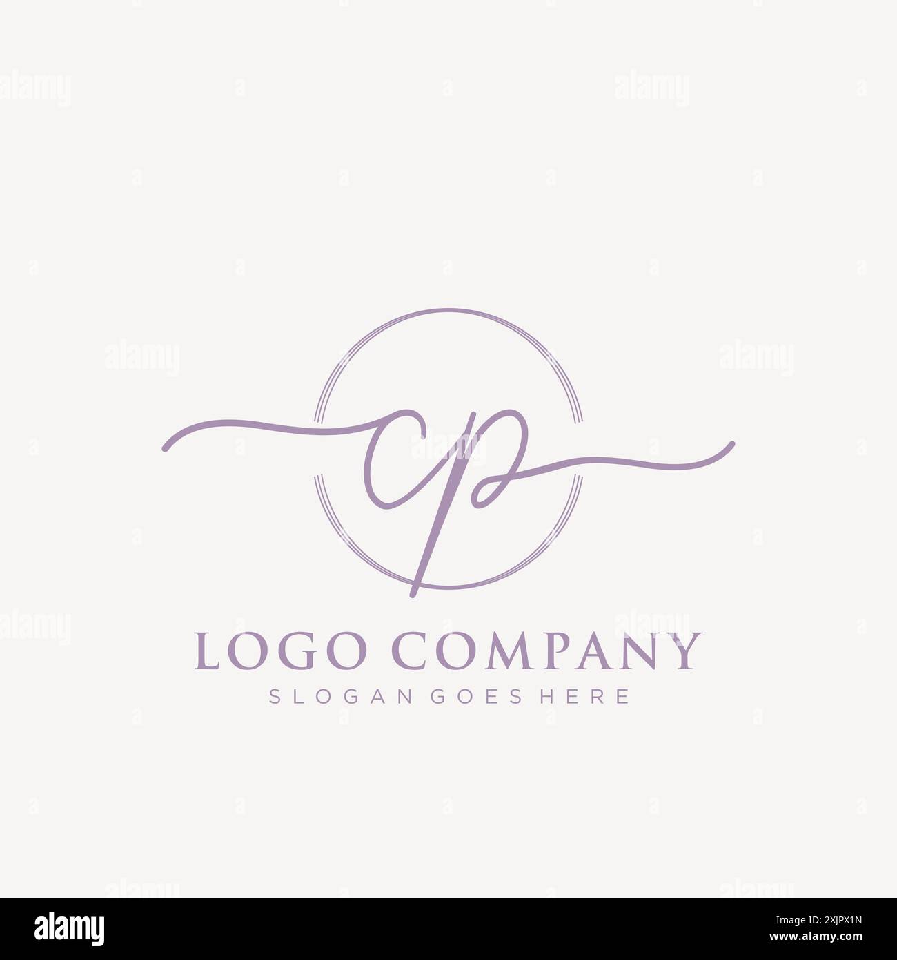 CP Initial handwriting with brush circle logo Stock Vector Image & Art ...
