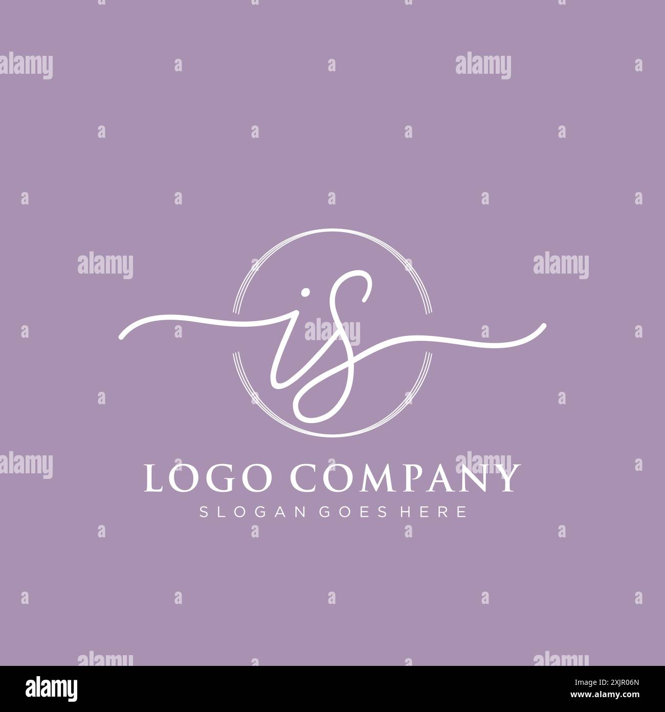 IS Initial handwriting with brush circle logo Stock Vector Image & Art ...
