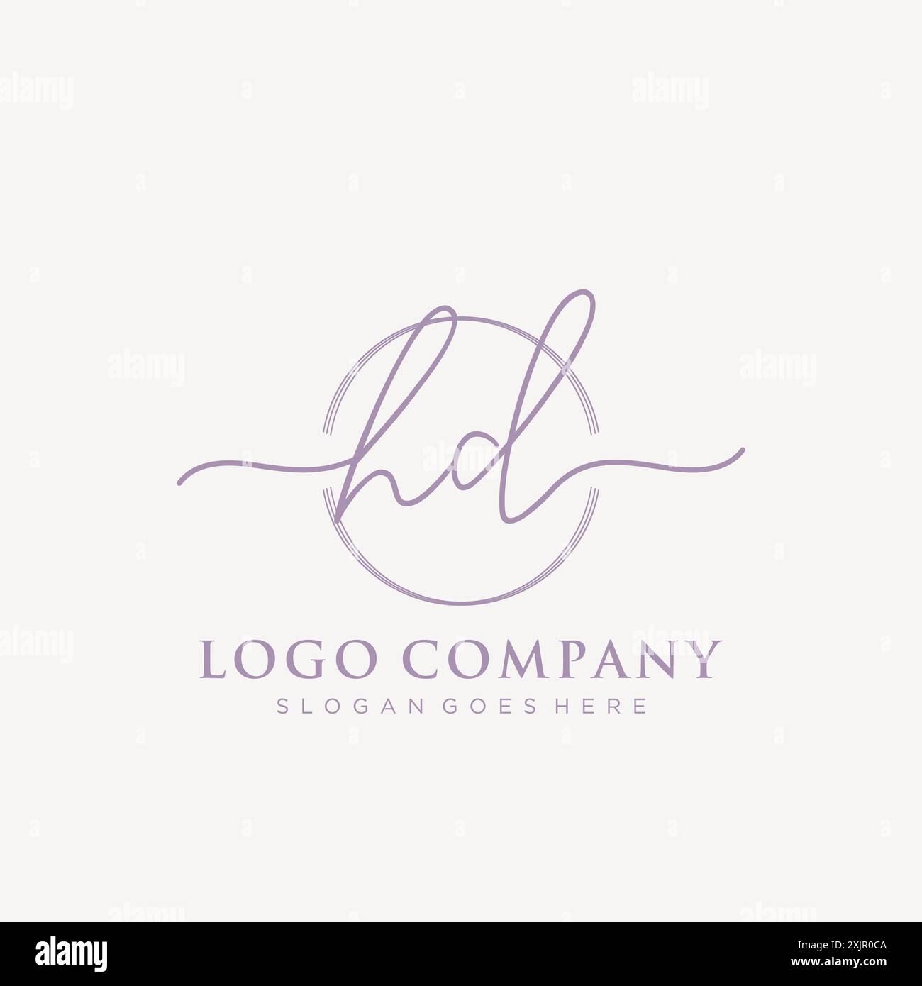 HD Initial handwriting with brush circle logo Stock Vector Image & Art ...
