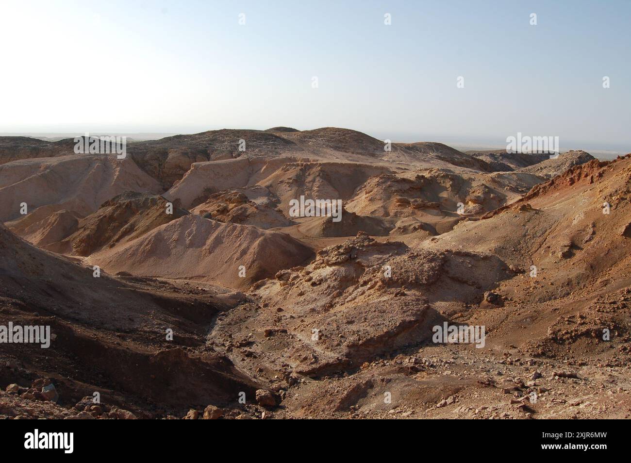 Exposed and eroded sedimentary rock at the centre of the ancient salt ...