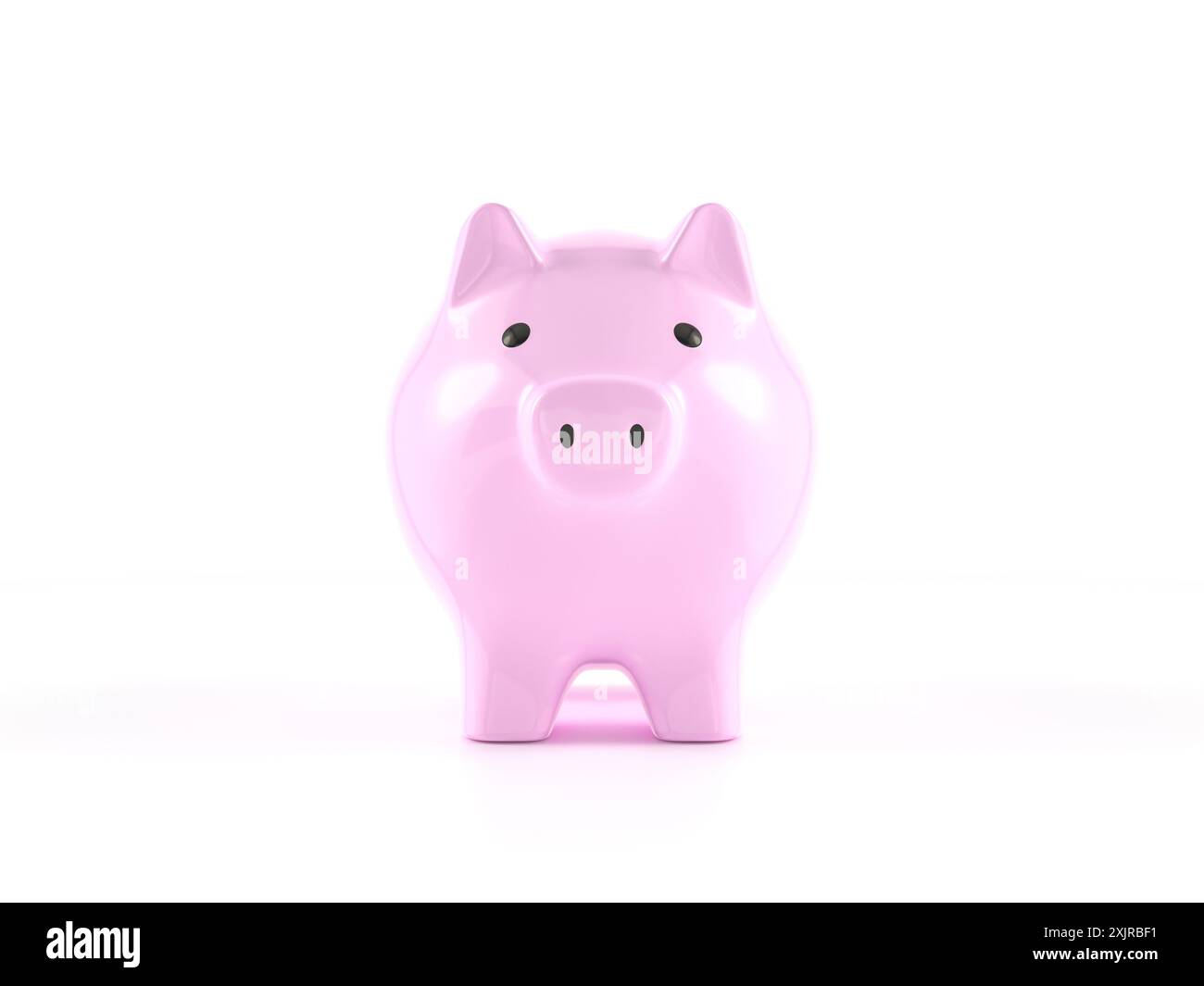 Piggy bank on a white background. 3d illustration Stock Photo - Alamy