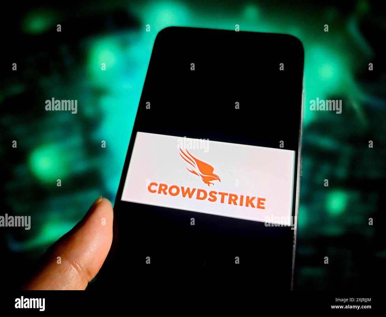 SUQIAN, CHINA - JULY 20, 2024 - Illustration A critical error in CrowdStrike's software update caused a blue screen of death on Windows computers arou Stock Photo