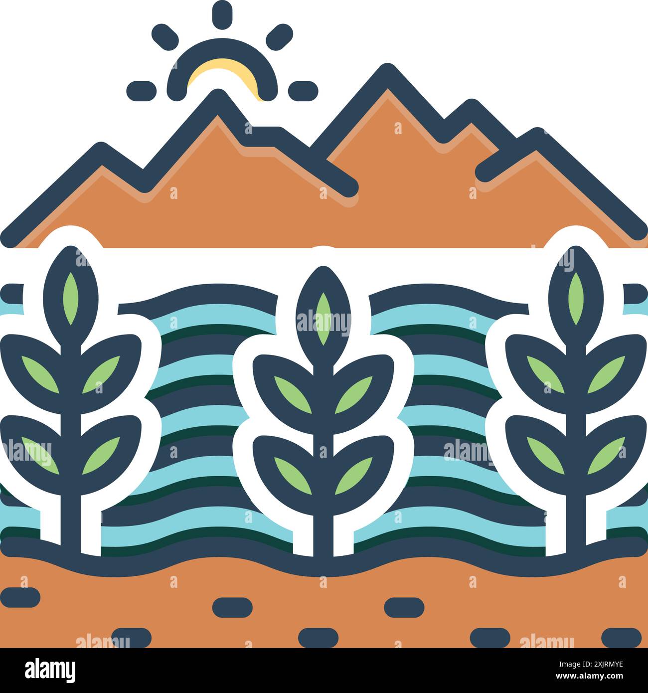 Icon for yields,crop Stock Vector