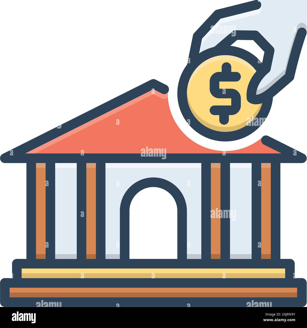 Icon for fd,bank Stock Vector