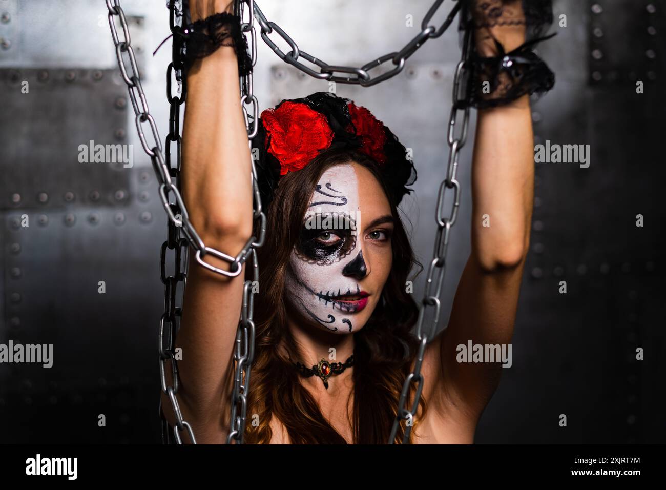 diy sugar skull headpiece