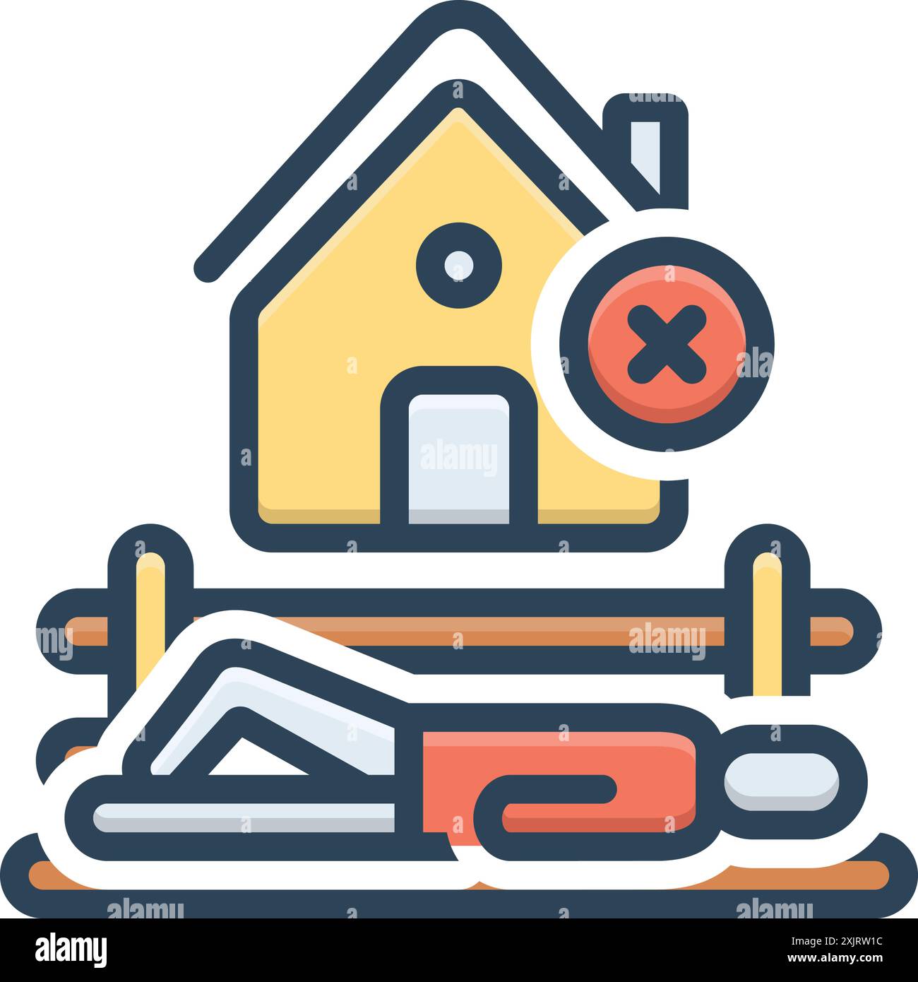 Icon for homeless,unsheltered Stock Vector