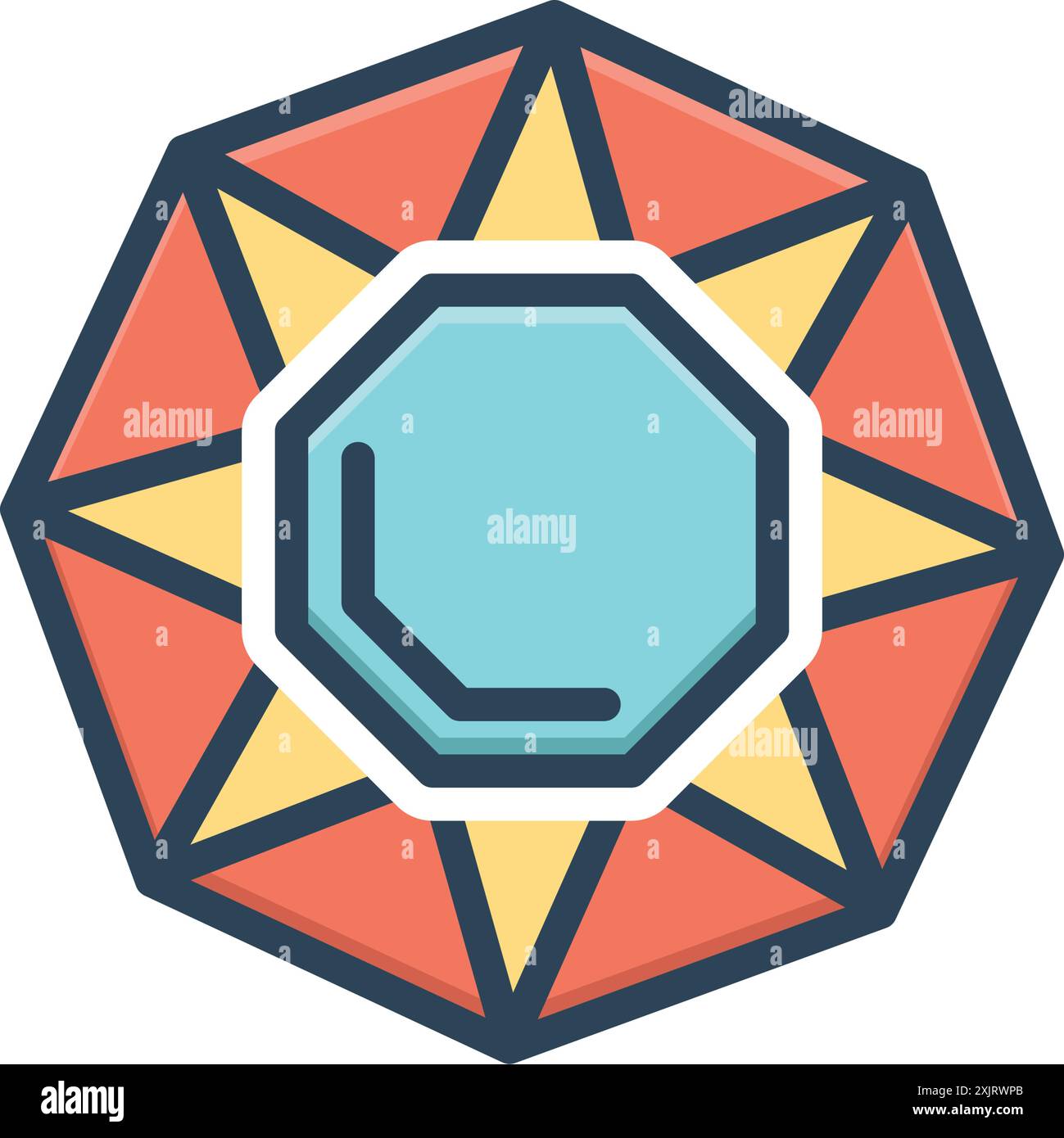 Icon for jade,citrine stone Stock Vector