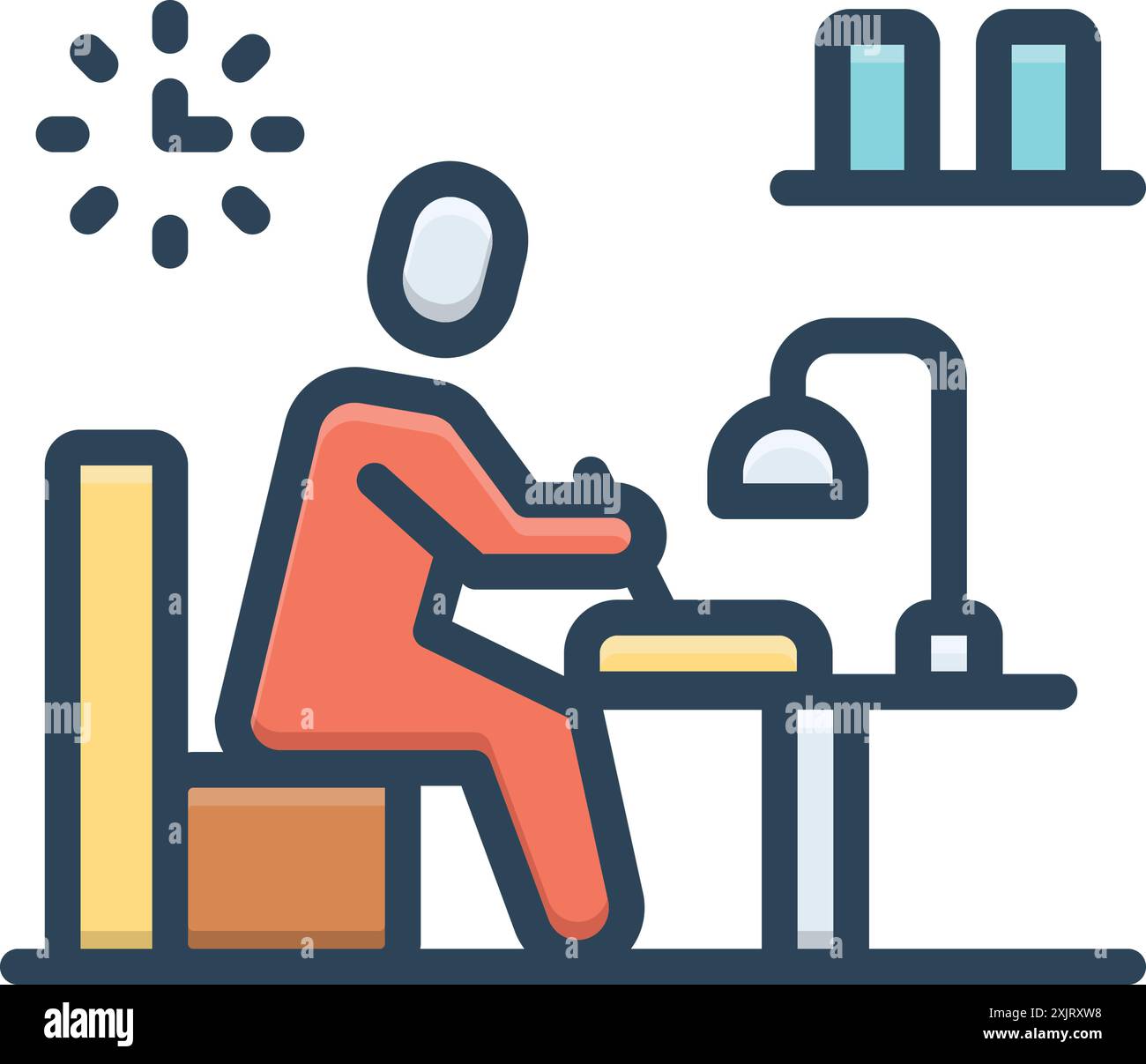Icon for writer,amanuensis Stock Vector