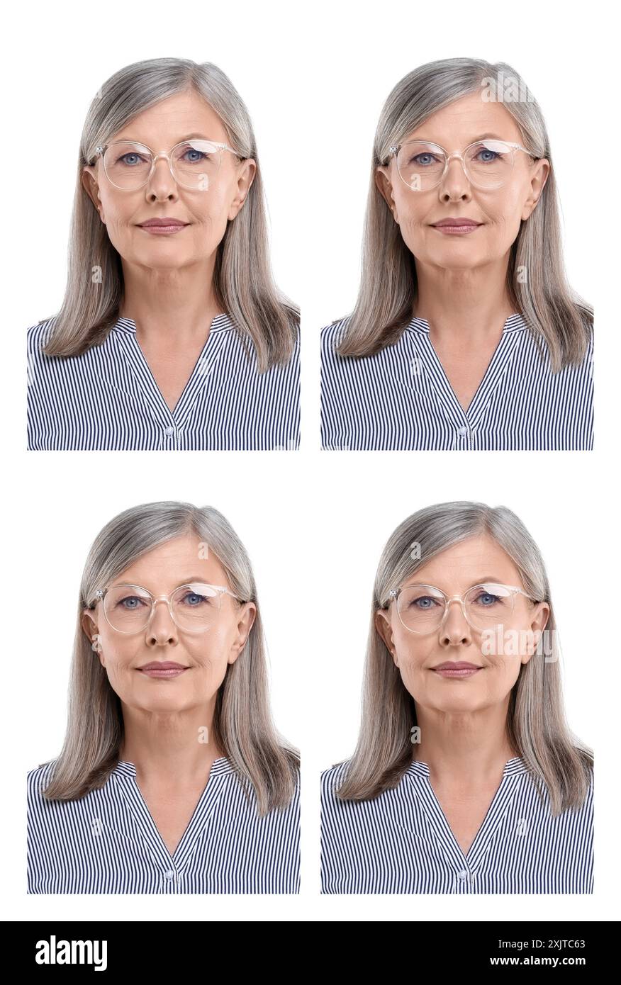 Mature woman passport picture hi-res stock photography and images - Alamy