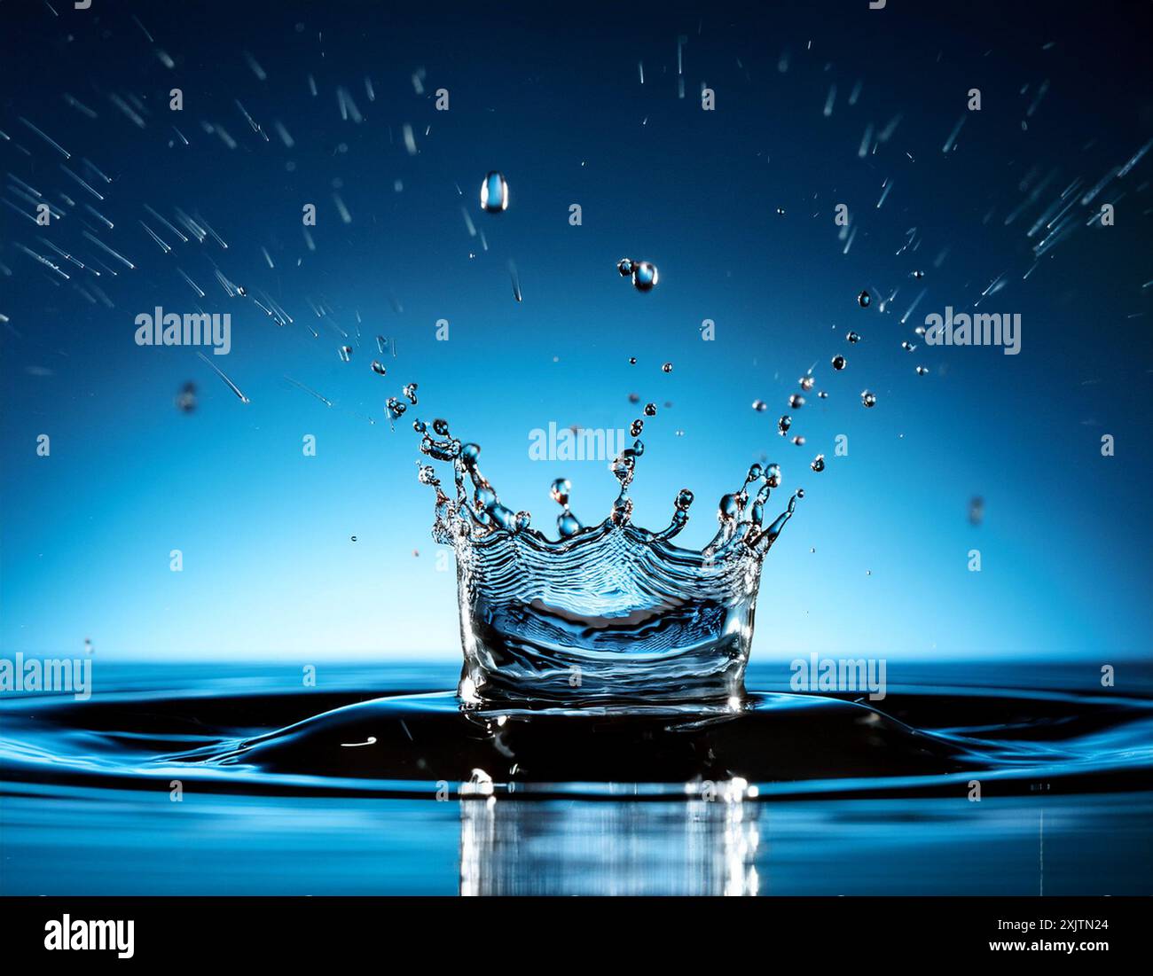 High-Speed Photography of Water Droplet Splash Creating a Crown Shape ...