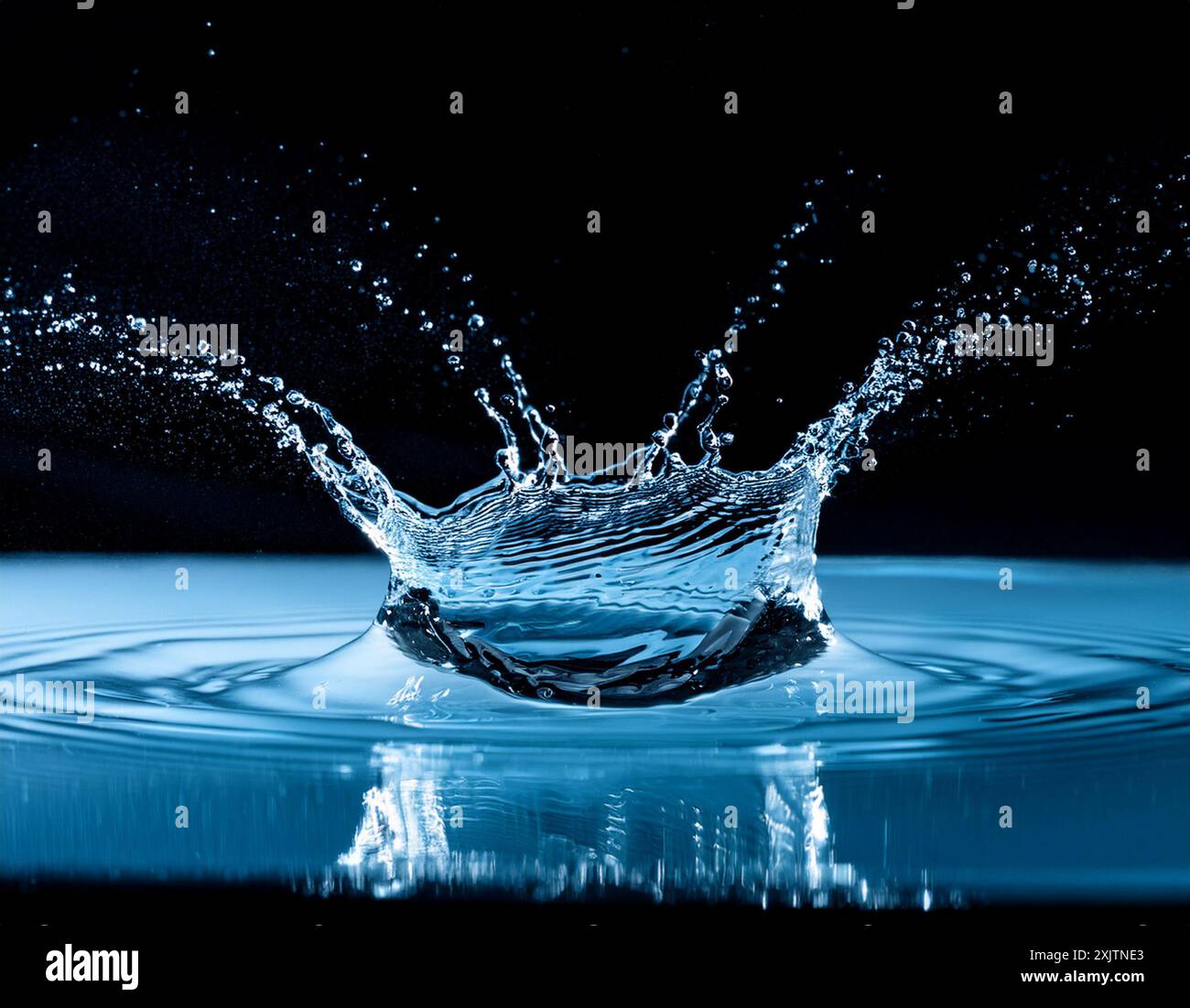 High-Speed Photography of Water Droplet Splash Creating a Crown Shape ...