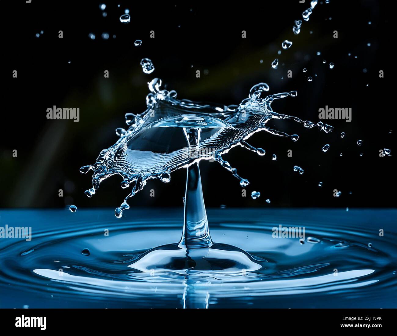 High-Speed Photography of Water Droplet Splash Creating a Crown Shape ...